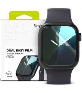 Apsauginės plėvelės Apple Watch 10 / 11 (42 mm) laikrodžiui "Ringke Dual Easy 3-Pack"
