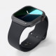 Juodas ir skaidrus dėklai Apple Watch 10 / 11 (46mm) laikrodžiui "Ringke Slim 2-Pack"