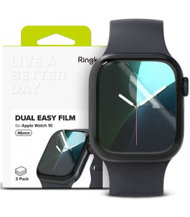 Apsauginės plėvelės Apple Watch 10 / 11 (46 mm) laikrodžiui "Ringke Dual Easy 3-Pack"