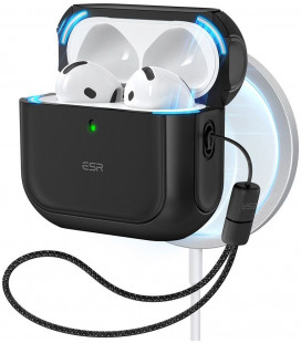 Juodas dėklas Apple Airpods 4 / 5 ausinėms "ESR Orbit Halolock Magsafe"