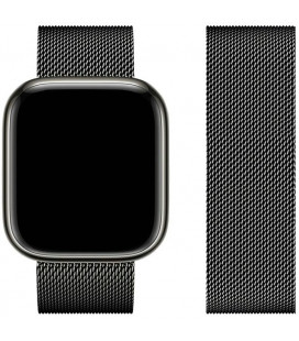 Juoda apyrankė Apple Watch Ultra / SE / 10 / 9 / 8 / 7 / 6 / 5 / 4 (42 / 44 / 45 / 49 mm) laikrodžiams "Strap Leather"