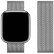 Sidabrinės spalvos apyrankė Apple Watch (42 / 44 / 45 / 49 mm) laikrodžiams "Forcell F-Design FA03"