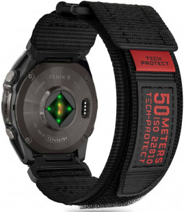 Juoda apyrankė Garmin Fenix 5 / 6 / 6 Pro / 7 / 8 (47 mm) laikrodžiui "Tech-Protect Scout Pro"