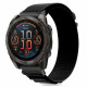 Juoda apyrankė Garmin Fenix 5 / 6 / 6 Pro / 7 / 8 (47 mm) / E laikrodžiui "Tech-Protect Nylon Pro"