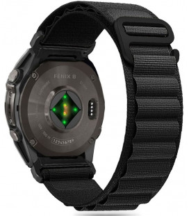 Juoda apyrankė Garmin Fenix 5X / 5X Plus / 6X / 6X Pro / 7X / 8 (51 mm) laikrodžiui "Tech-Protect Nylon Pro"