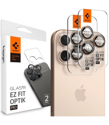 (Desert Titanium) kameros apsauga Apple iPhone 16 Pro / Max / 17 Pro / Max "Spigen Optik Pro Glas.TR 2-Pack"