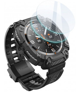 Juodas dėklas + stikliukai Apple Watch Ultra 2024 / 2025 (47 mm) laikrodžiui "Supcase IBLSN Armorbox & Glass"