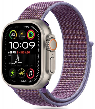 Purpurinė (Lilac) apyrankė Apple Watch 6 / 7 / 8 / 9 / 10 / SE (40 / 41 / 42 mm) "Tech-Protect Nylon"