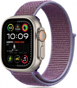 Purpurinė (Lilac) apyrankė Apple Watch 8 / 9 / 10 / 11 / SE / ULTRA (44 / 45 / 46 / 49 MM) "Tech-Protect Nylon"
