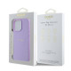 Purpurinis dėklas Apple iPhone 16 Pro telefonui "Guess PU Grained Classic Logo MagSafe Case"