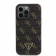 Juodas dėklas Apple iPhone 13 Pro telefonui "Guess PU Leather 4G Triangle Metal Logo Case"