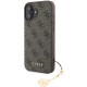 Rudas dėklas Apple iPhone 16 Plus telefonui "Guess 4G Charm Case"