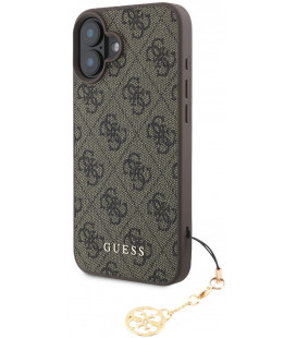 Rudas dėklas Apple iPhone 16 Plus telefonui "Guess 4G Charm Case"