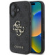 Pilkas dėklas Apple iPhone 16 telefonui "Guess PU 4G Metal Logo Case"