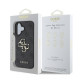 Pilkas dėklas Apple iPhone 16 telefonui "Guess PU 4G Metal Logo Case"