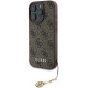 Rudas dėklas Apple iPhone 16 Pro telefonui "Guess 4G Charm Case"