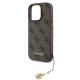 Rudas dėklas Apple iPhone 16 Pro telefonui "Guess 4G Charm Case"