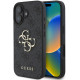 Pilkas dėklas Apple iPhone 16 Plus telefonui "Guess PU 4G Metal Logo Case"