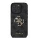 Pilkas dėklas Apple iPhone 16 Pro telefonui "Guess PU 4G Metal Logo Case"