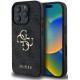 Pilkas dėklas Apple iPhone 16 Pro Max telefonui "Guess PU 4G Metal Logo Case"