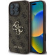 Rudas dėklas Apple iPhone 16 Pro Max telefonui "Guess PU 4G Metal Logo Case"