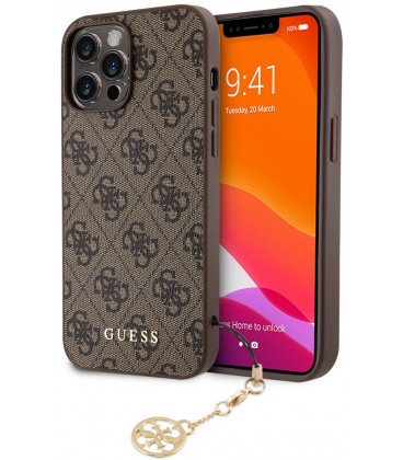 Rudas dėklas Apple iPhone 13 Pro Max telefonui "Guess 4G Charm Case"