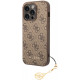 Rudas dėklas Apple iPhone 14 Pro telefonui "Guess 4G Charm Case"