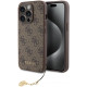 Rudas dėklas Apple iPhone 15 Pro telefonui "Guess 4G Charm Case"