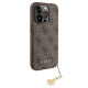 Rudas dėklas Apple iPhone 15 Pro telefonui "Guess 4G Charm Case"