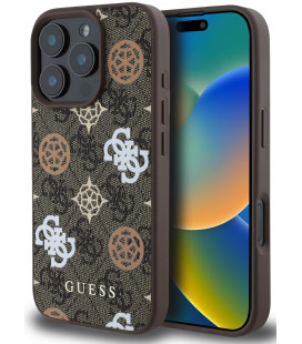 Rudas dėklas Apple iPhone 16 Pro Max telefonui "Guess PU 4G Peony MagSafe Case"