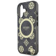 Juodas dėklas Apple iPhone 16 telefonui "Guess IML 4G Peony MagSafe Case"