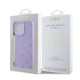 Purpurinis dėklas Apple iPhone 16 Pro telefonui "Guess Saffiano Peony Stamp MagSafe Case"