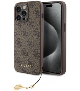 Rudas dėklas Apple iPhone 15 Pro Max telefonui "Guess 4G Charm Case"