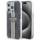 Juodas dėklas Apple iPhone 15 Pro telefonui "Guess IML 4G Gold Stripe Case"