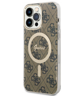 Rudas dėklas Apple iPhone 15 Pro Max telefonui "Guess IML 4G MagSafe Case"