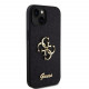 Juodas dėklas Apple iPhone 13 telefonui "Guess PU Fixed Glitter 4G Metal Logo Case"