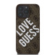 Rudas dėklas Apple iPhone 16 Pro telefonui "Guess PU Leather 4G Big Love Logo MagSafe Case"