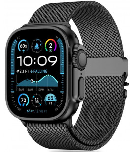 Juoda apyrankė Apple Watch 8 / 9 / 10 / 11 / 12 / SE / Ultra (44 / 45 / 46 / 49 mm) "Tech-Protect Milano"