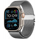 Sidabrinės spalvos apyrankė Apple Watch 8 / 9 / 10 / 11 / SE / ULTRA (44 / 45 / 46 / 49 MM) "Tech-Protect Milano"