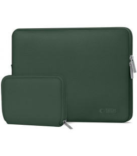 Žalias (Midnight Green) nešiojamo kompiuterio dėklas 15-16" "Tech-Protect Neoslim"