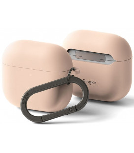 Smėlio spalvos (Pink Sand) dėklas Apple Airpods 4 ausinėms "Ringke Silicone"