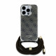 Rudas dėklas su dirželiu Apple iPhone 16 Pro Max telefonui "Guess IML 4G Printed Crossbody Strap Case"