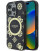 Juodas dėklas Apple iPhone 16 Pro telefonui "Guess IML 4G Peony MagSafe Case"