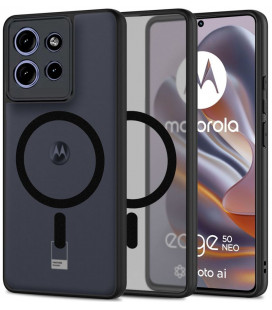Matinis juodas dėklas Motorola Edge 50 Neo / 60 Neo telefonui "Tech-Protect Magmat Magsafe"