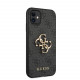 Pilkas dėklas Apple iPhone 11 telefonui "Guess PU 4G Metal Logo Case"