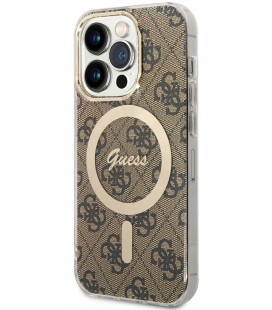 Rudas dėklas Apple iPhone 14 Pro telefonui "Guess IML 4G MagSafe Case"