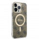 Rudas dėklas Apple iPhone 14 Pro Max telefonui "Guess IML 4G MagSafe Case"