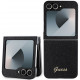 Juodas dėklas Samsung Galaxy Z Flip 6 / 7 FE telefonui "Guess PC/TPU Glitter Flakes Metal Logo Case"