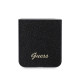 Juodas dėklas Samsung Galaxy Z Flip 6 / 7 FE telefonui "Guess PC/TPU Glitter Flakes Metal Logo Case"