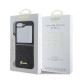 Juodas dėklas Samsung Galaxy Z Flip 6 / 7 FE telefonui "Guess PC/TPU Glitter Flakes Metal Logo Case"